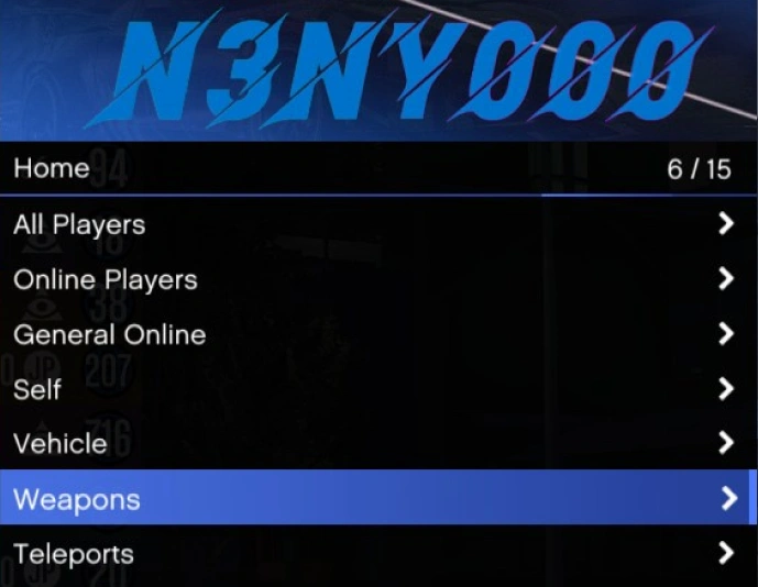 Nenyooo Mod Menu Interface